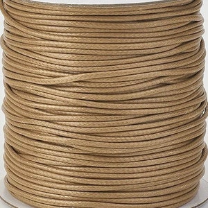 10m waxed polyester thread 1mm khaki macrame shiny pearl cord Korean handicraft thread