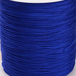 Polyester cord 1mm knot cord blue 10m macrame pearl cord