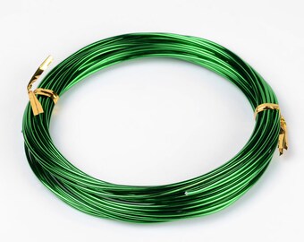 Fil d’aluminium 0,8 mm vert 10 m