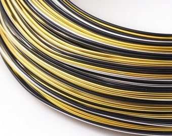 Filo di alluminio 1 mm 3 segmenti colori 10 m filo artigianale, per gioielli artigianali di perle calibro 18