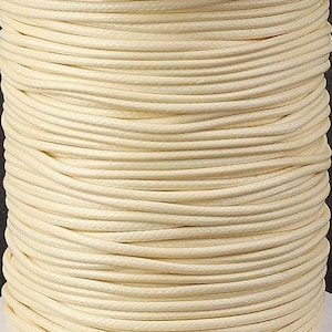 10m waxed polyester thread 1mm antique white macrame shiny pearl cord Korean craft thread
