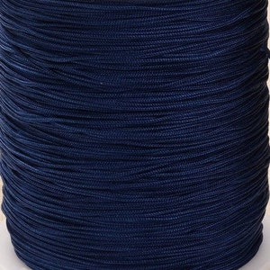 Polyester cord 1mm knot cord dark blue 10m macrame pearl cord