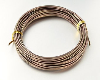 Fil d'aluminium 2 mm bronze marron 5 m