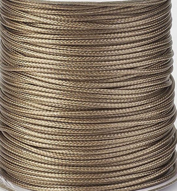 Cordino Poliestere Cerato Marrone 1mm – 10 Metri – Per Gioielli Fai Da Te, Bracciali Macramè E Collane