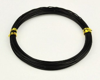 Aluminum wire 1mm black 10m