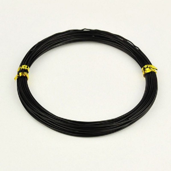 Aluminum wire 1mm black 10m