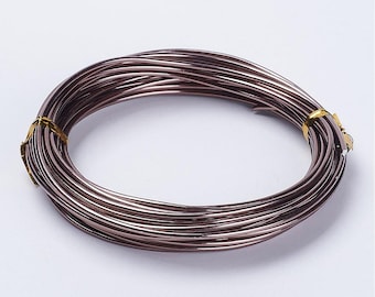 Fil d’aluminium 0,8 mm bronze marron 10 m 18 Calibre