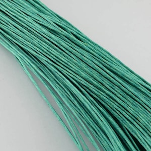 10m gewachste Baumwollschnur hell 1,5mm türkis für DIY Schmuckherstellung basteln Makramee