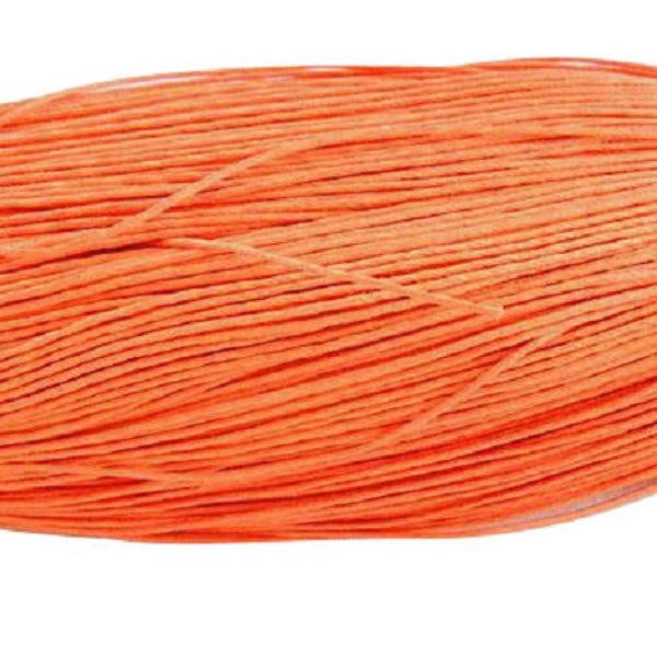 waxed cotton cord 1,5mm neon orange 10m