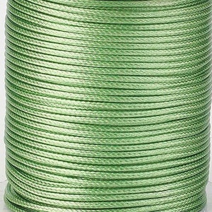 10m waxed polyester thread 1mm sea green macrame shiny pearl cord Korean handicraft thread