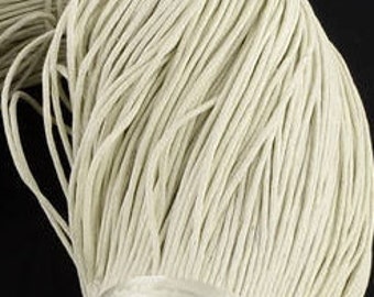 waxed cotton cord 1,5mm white antique 10m