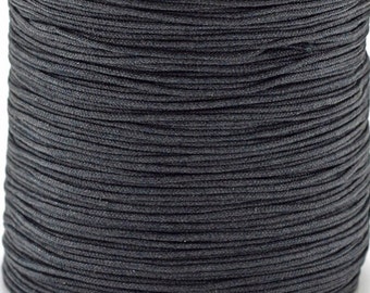 Hilo de nylon macramé 0,5 mm negro 15 m envuelto en rollo