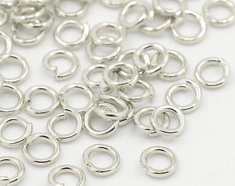 100 Biegeringe 5x1mm platin Binderinge 18 Gauge Innendurchmesser 3mm  Nickelfrei, Blei und Cadmiumfrei