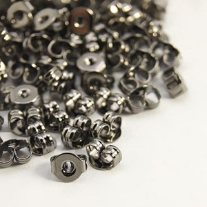 50 ear nuts metal gray 4,5x5,5x3,0mm Bore 0.5 ~ 0.7mm
