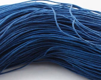 waxed cotton cord 1,5mm blue 10m