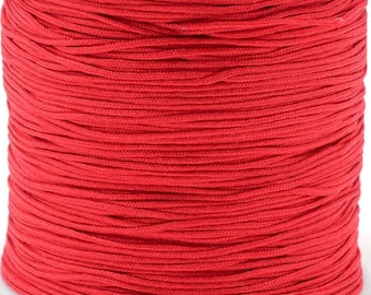 Hilo de nylon macramé 0,5 mm rojo 15 m envuelto en rollo