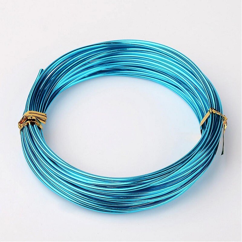 Aluminum wire 2mm dark turquoise 6m
