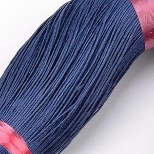 10 m di cordino in cotone cerato da 1,5 mm blu navy per la creazione di gioielli fai da te, decorazioni artigianali in macramè