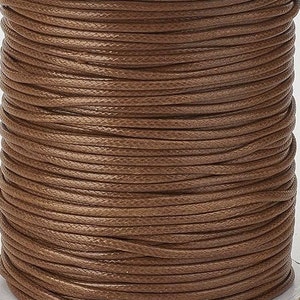 10m waxed polyester thread 1mm brown macrame shiny pearl cord Korean handicraft thread