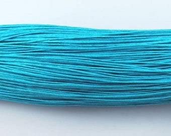 cabo de algodão encerado 0,7mm céu azul médio 10m