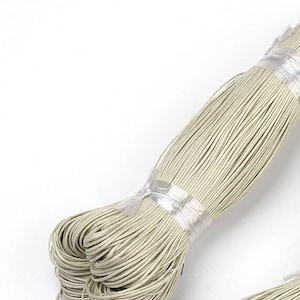 10m gewachstes Baumwollband 2mm antik creme weiß DIY Schmuckherstellung basteln Makramee