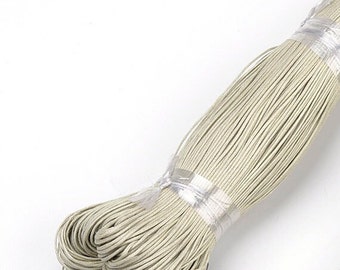 10m waxed cotton cord 2mm antique cream white DIY jewelry making crafts macrame