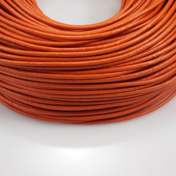 1m Lederband 2mm orange