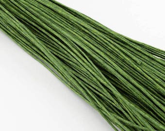 waxed cotton cord 0.7mm fir green 10m