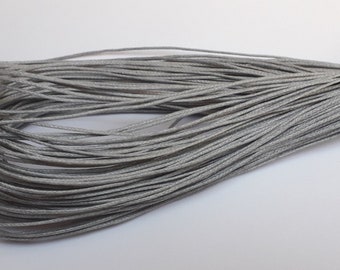 10m waxed cotton cord 0,7mm thistle gray