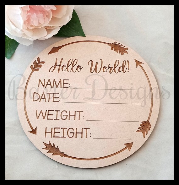 hello world birth announcement