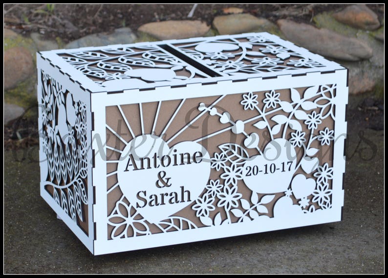 Wooden Wedding Engagement Party Card Wishing Well Box Raw Etsy Australia