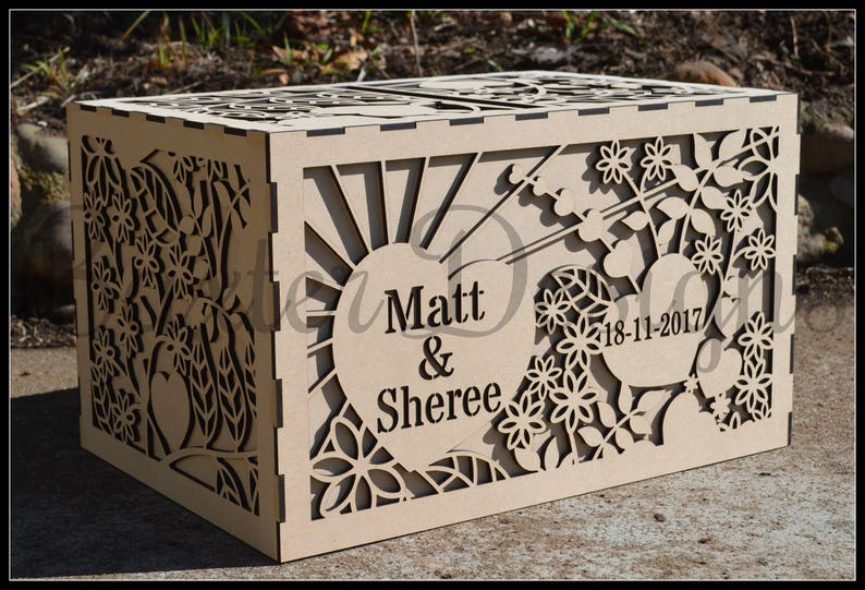 Wooden Wedding Engagement Party Card Wishing Well Box Raw Etsy Australia