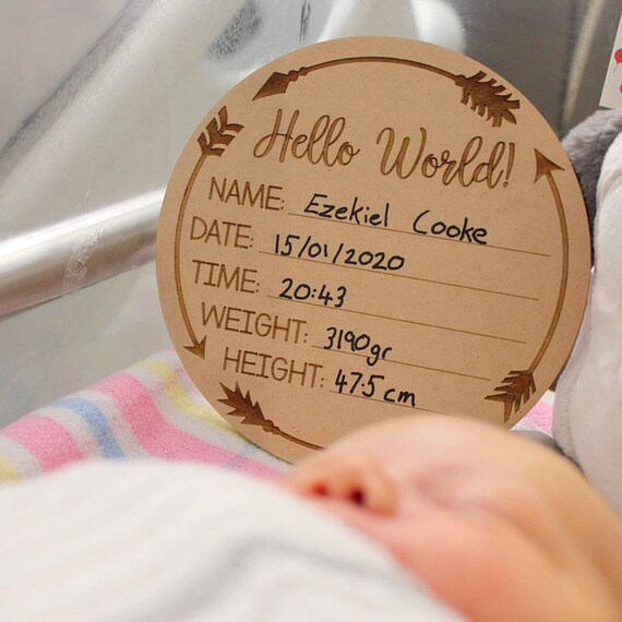 birth announcement disc
