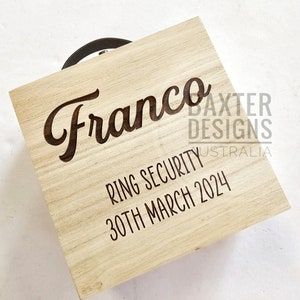 Personalised Ring Security Box Wedding Page Boy Flower Girl Walk down the aisle Ring Bearer