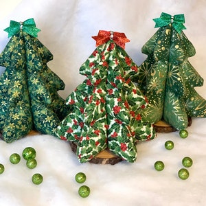 Christmas Fabric tree, Christmas ornaments, Christmas tabletop centerpiece, Christmas decoration, Stuffed Christmas tree, Xmas gift ornament