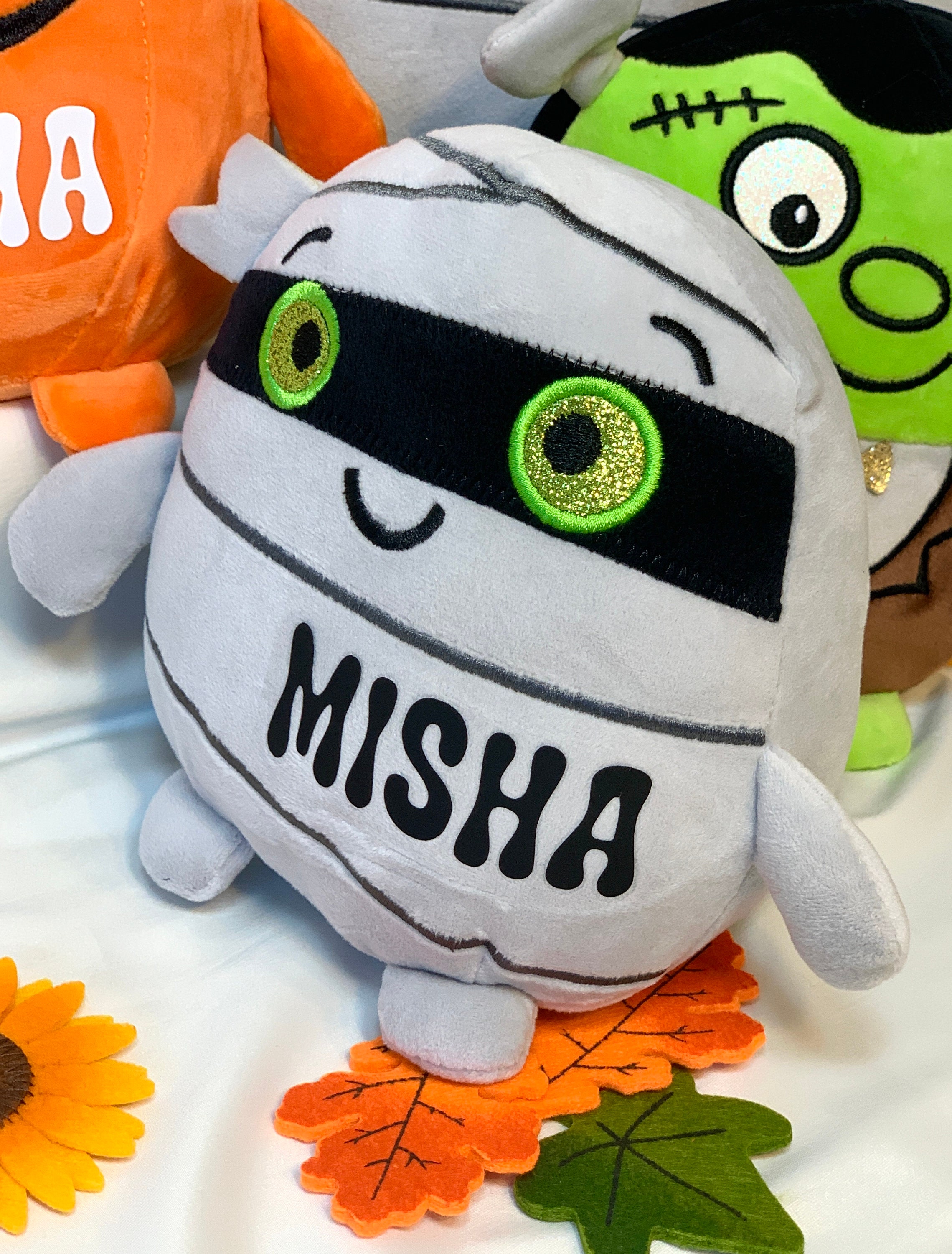 Personalized Halloween Plush For Kids, Trick Or Treat Gift, Halloween Plush, Monster Plush, Pumpkin Plush, Mummy Plush, Custom Halloween