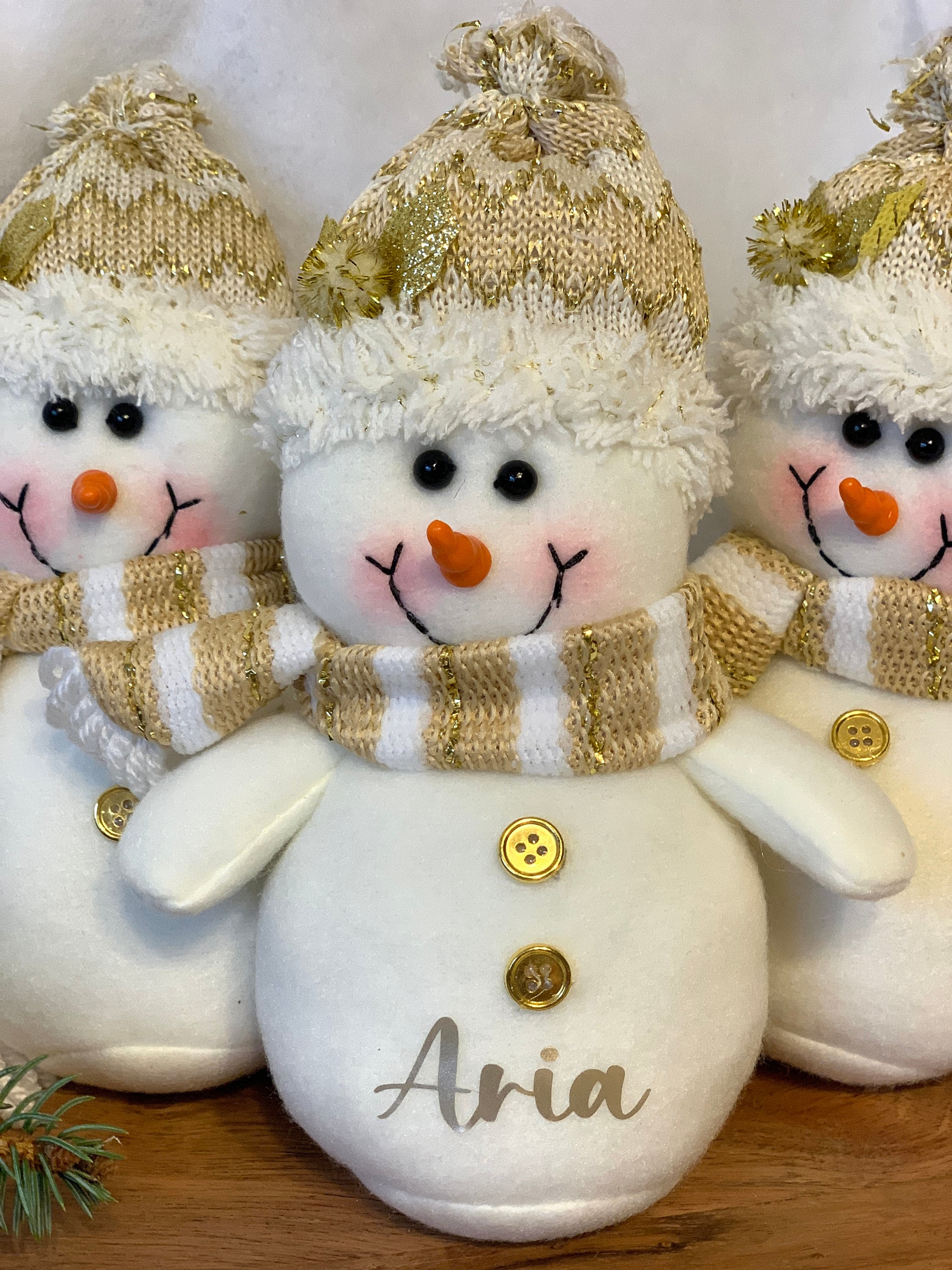 Personalized Christmas Plush For Kids, Holidays Gift, Custom Christmas Plush, Snowman Plush, Stocking stuffer plush, Standing Snowman