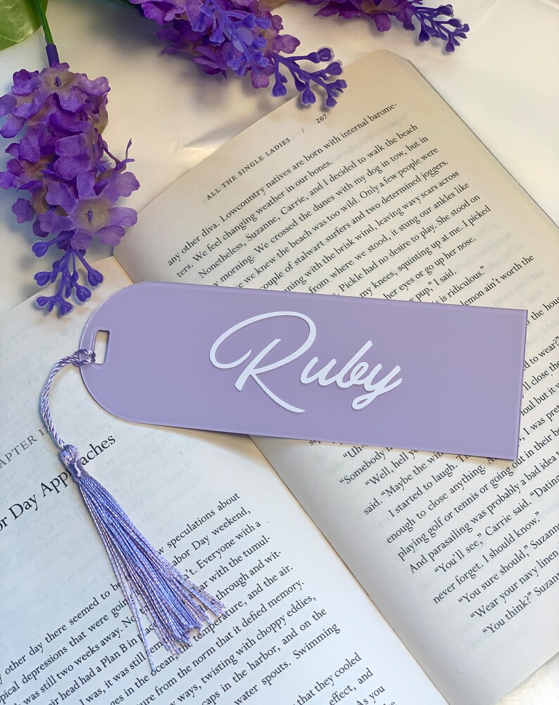 Bookmark Cursive Personalized Acrylic Bookmark: Custom Name Reader Gift - Etsy
