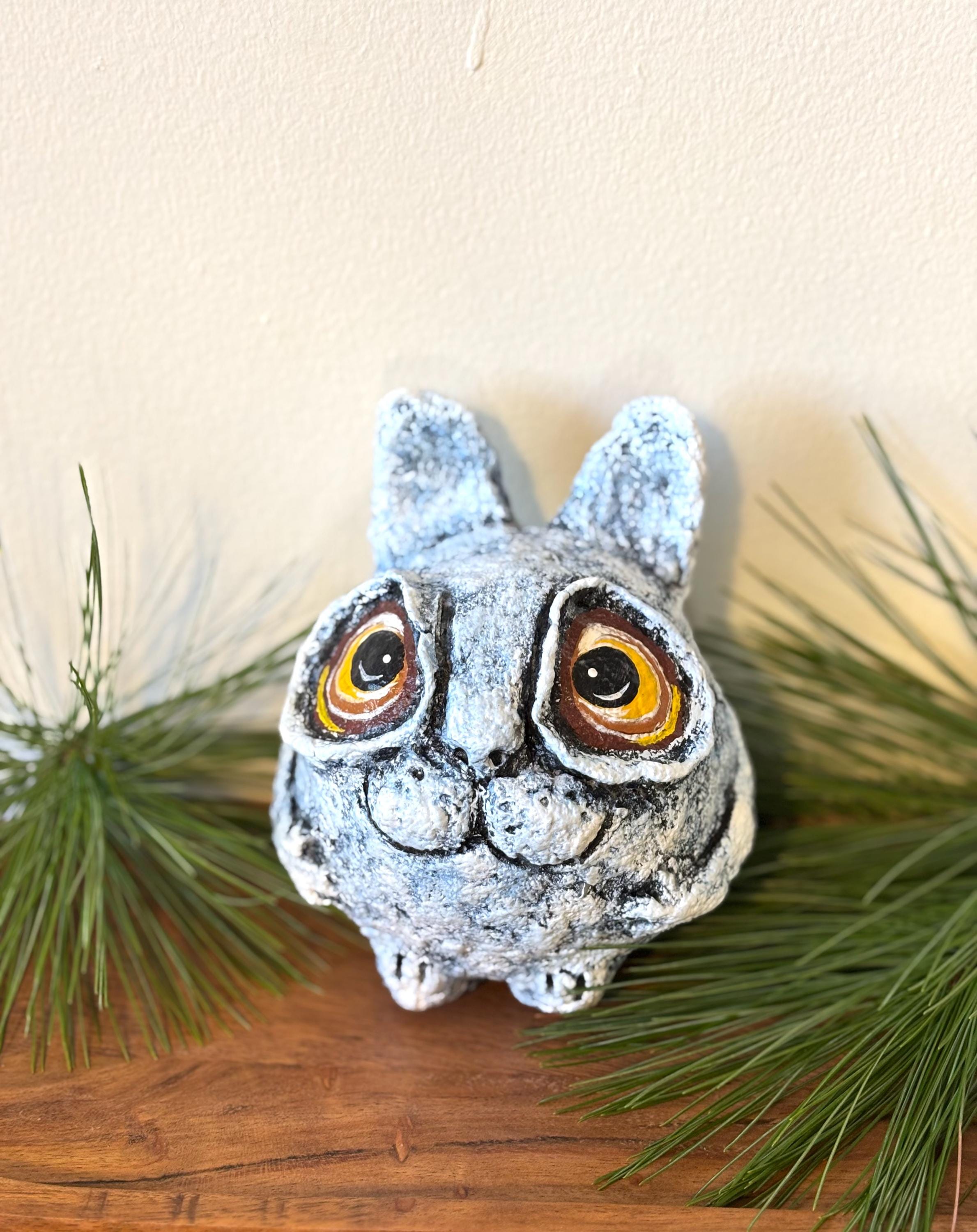 Paper Machay Rabbit Paper Mache Bunny Sculpture, Funny Rabbit Lover Gift, 4.5-5 Inches - Etsy