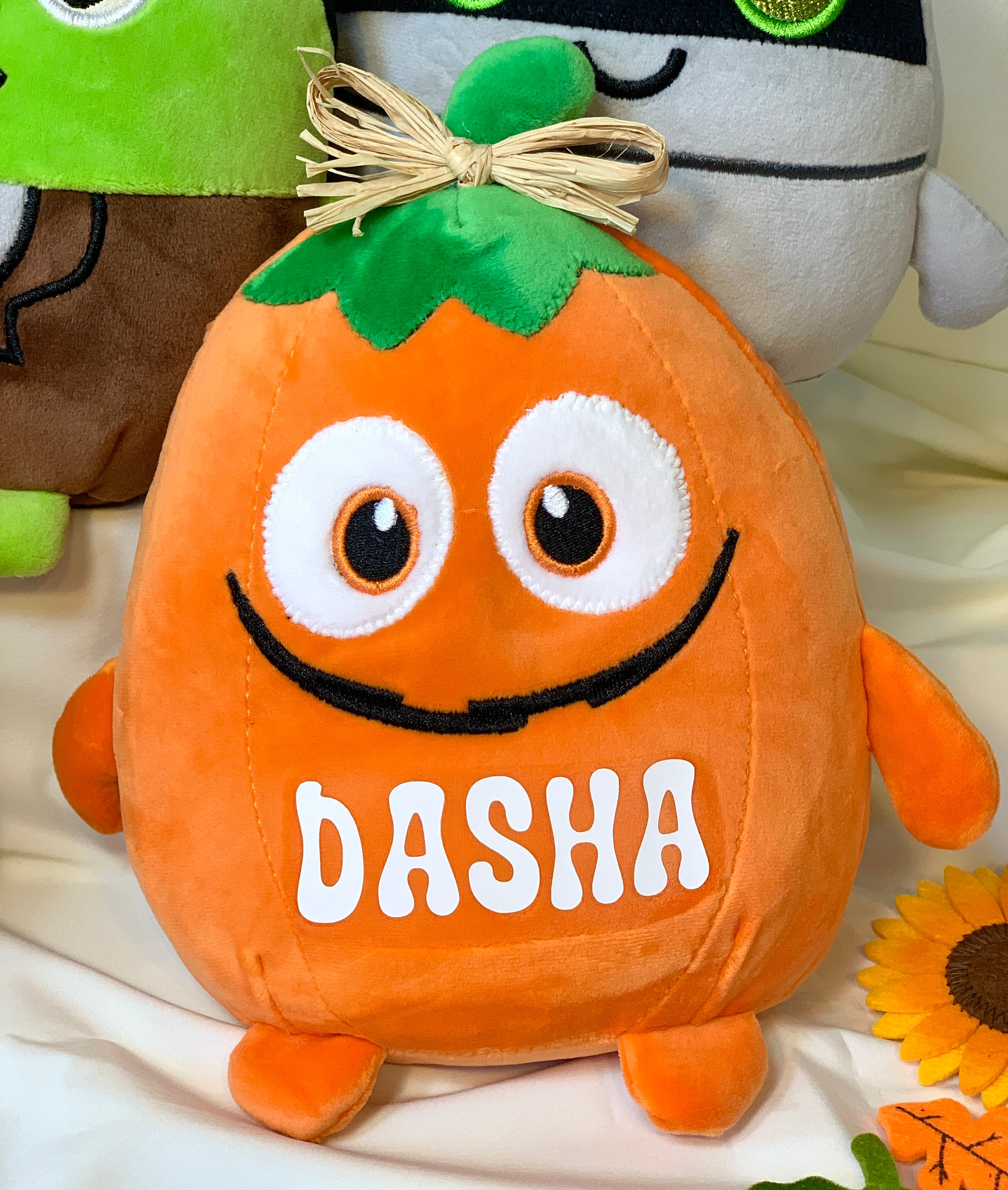 Personalized Halloween Plush For Kids, Trick Or Treat Gift, Halloween Plush, Monster Plush, Pumpkin Plush, Mummy Plush, Custom Halloween