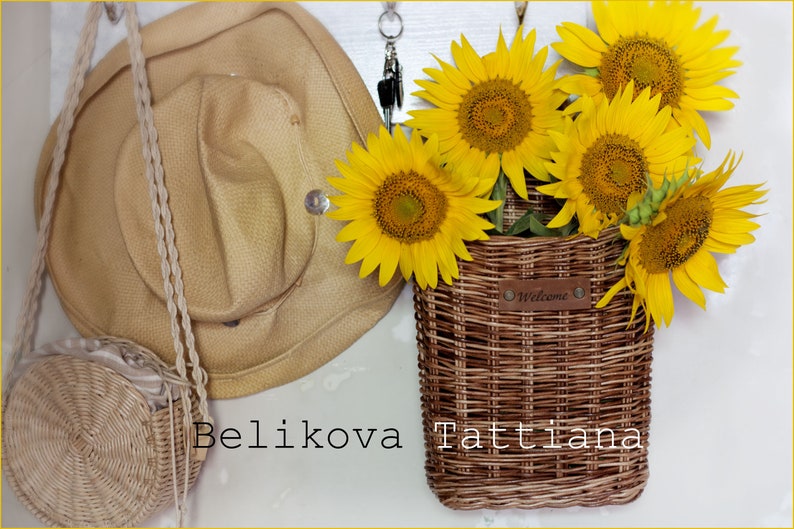 Door Basket Wall Wicker Front Hanging Door Basket Wall Wicker Front Hanging Decor Stora
