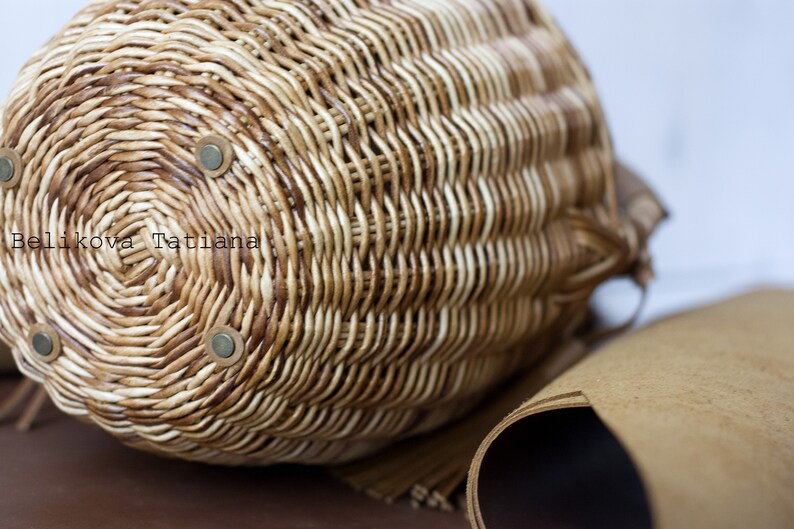 Jane Birkin Basket Round Wicker Basket Handmade basket with Etsy