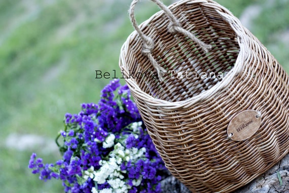 Wand Tur Korb Wicker Wand Hangen Korbeinnen Korb Korb Fur Etsy