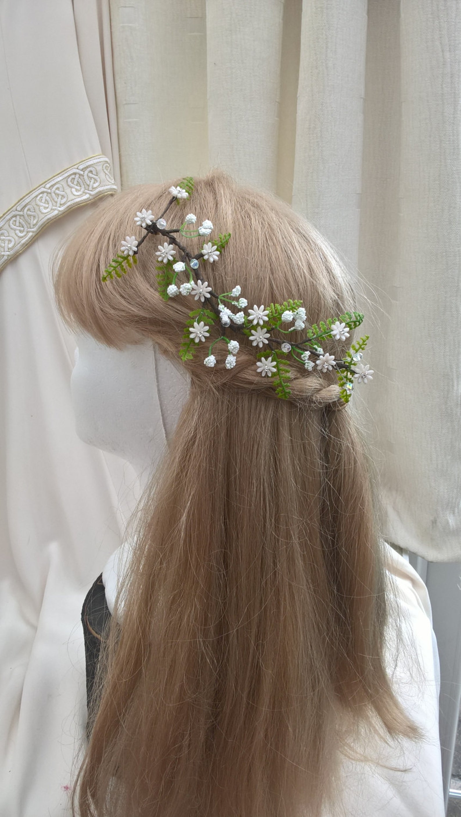 Daisy Chain Hair Piece Headdress Wedding Band Etsy UK
