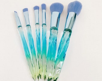 Mermaid Crystal makeup brush set