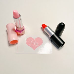 Pretend lipstick that rolls up and down