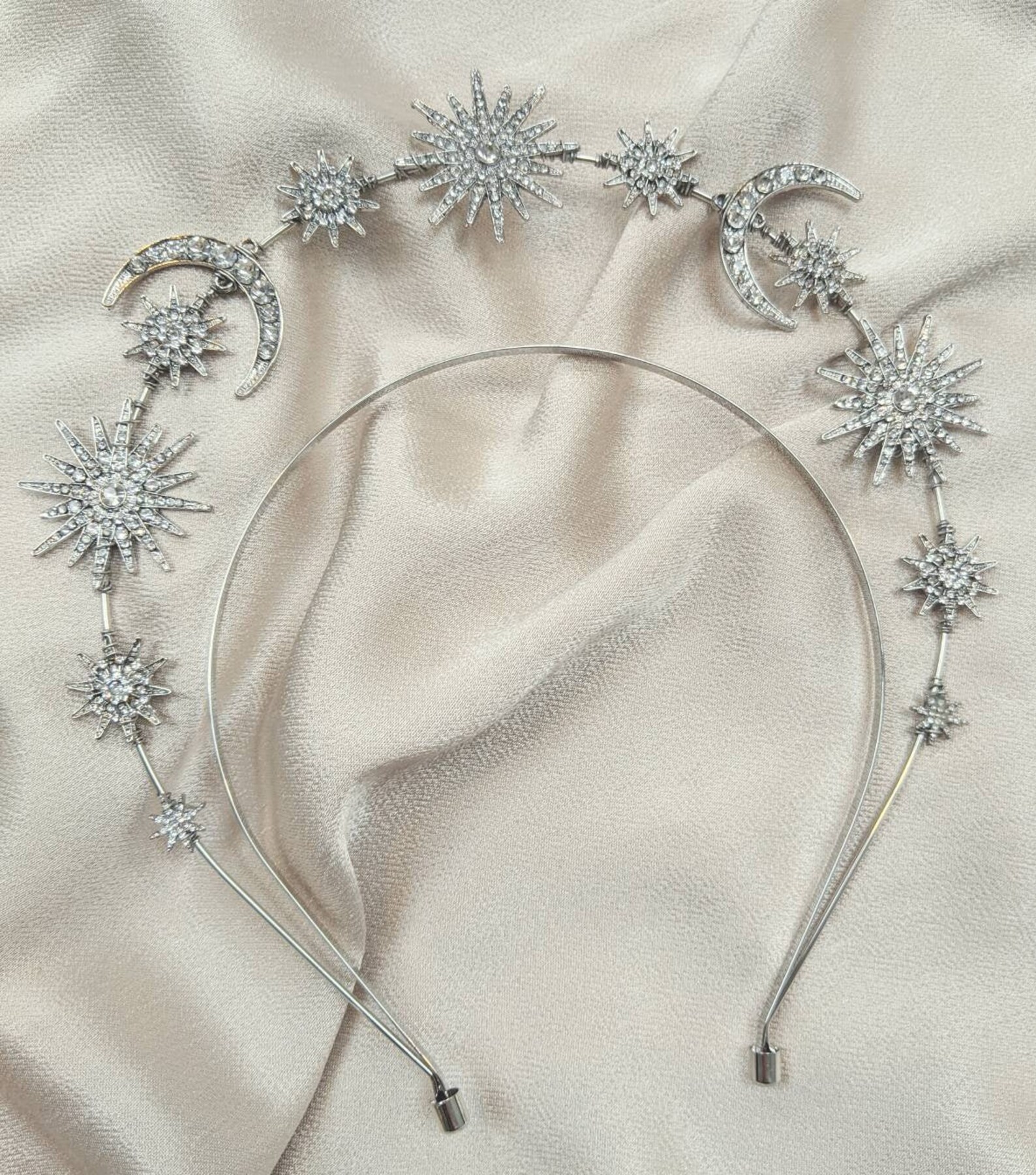 Silver Bridal Galaxy Crown Silver Bridal Celestial Crown Etsy