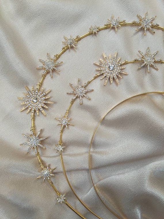 ブライダル星座シルバークラウン、シルバー星座ハローヘッドバンド  