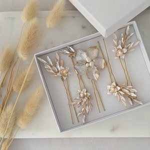 Floral Bridal Hairpins, Flower Bridal Hairpins, Bridal Hair Accessories, Wedding Hairpins, Floral Wedding Hairpins, Bridal Hair, Bridal