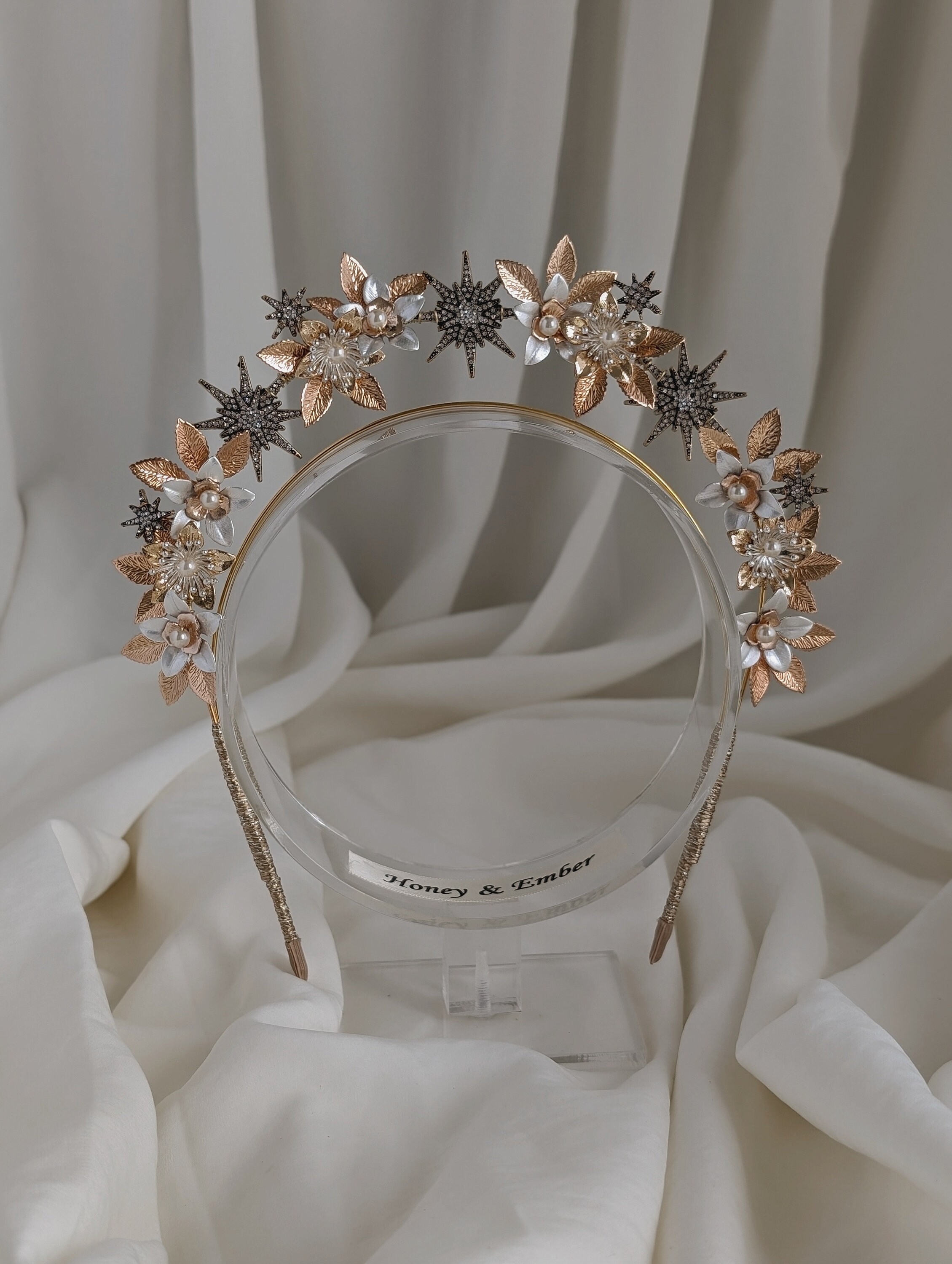 Honey & Ember Gold Wedding Headpiece BRIDAL HAIR ACCESSORIES (@honey_and_ember) • Instagram  main image 2